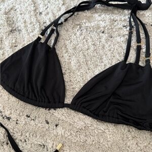 Beach Bunny Black Strappy Bikini Top